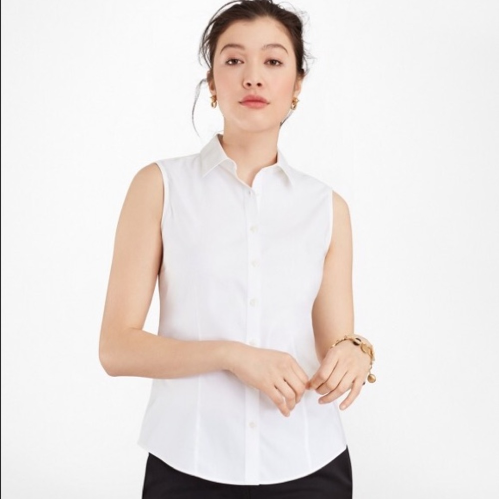 NWT Brooks Brothers Fitted Sleeveless Dress Shirt